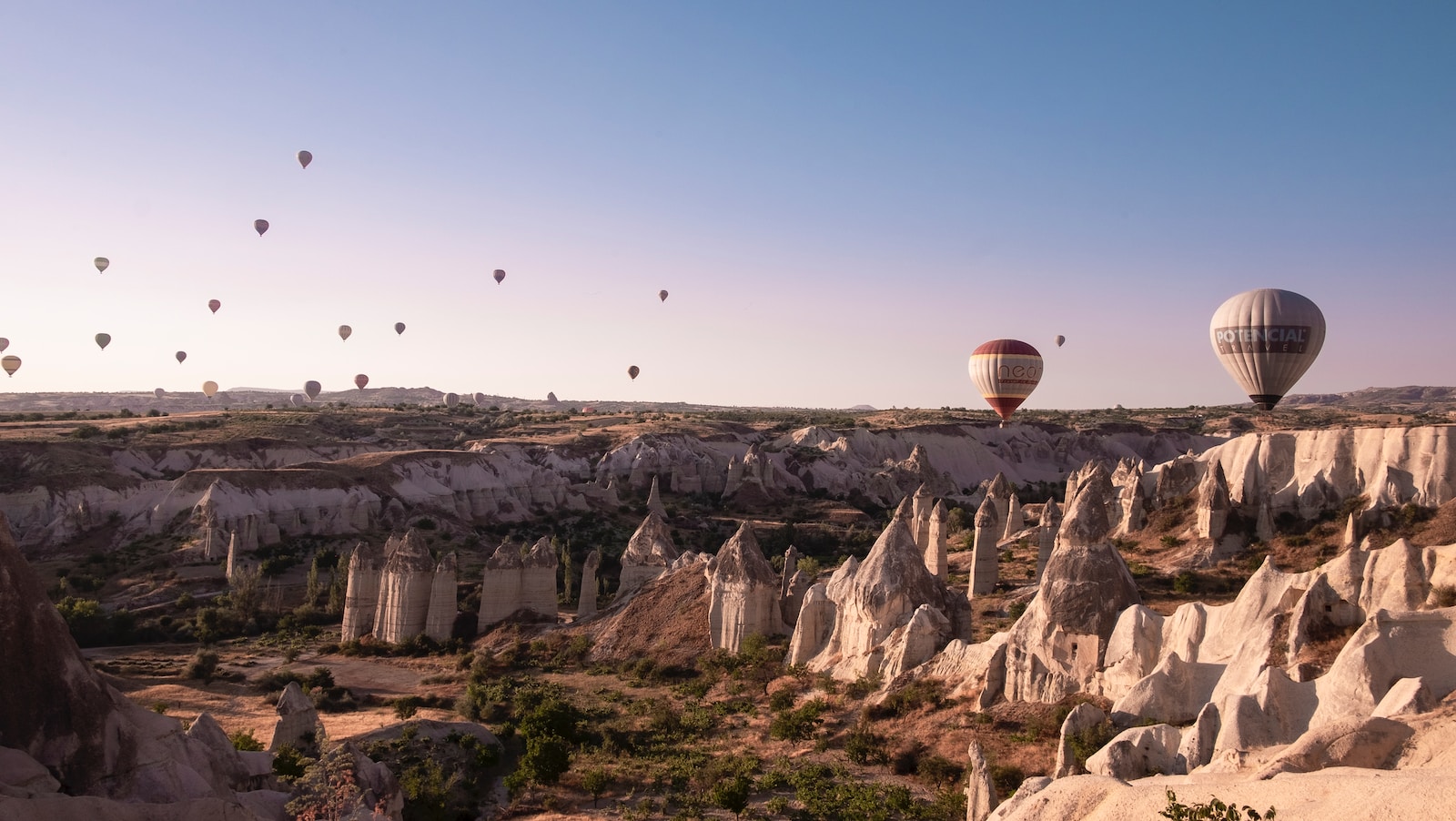 hot air balloons on air